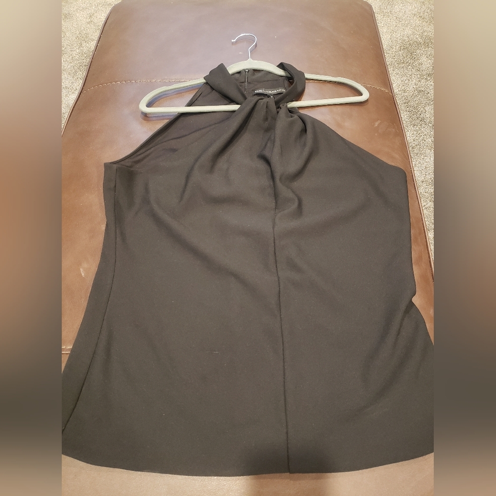 White House Black Market Elegant Black Halter Top
